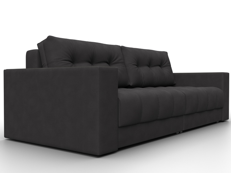 Диван прямой с декором Лига-049 НПБ, Замша, JOLY 08 коричневый