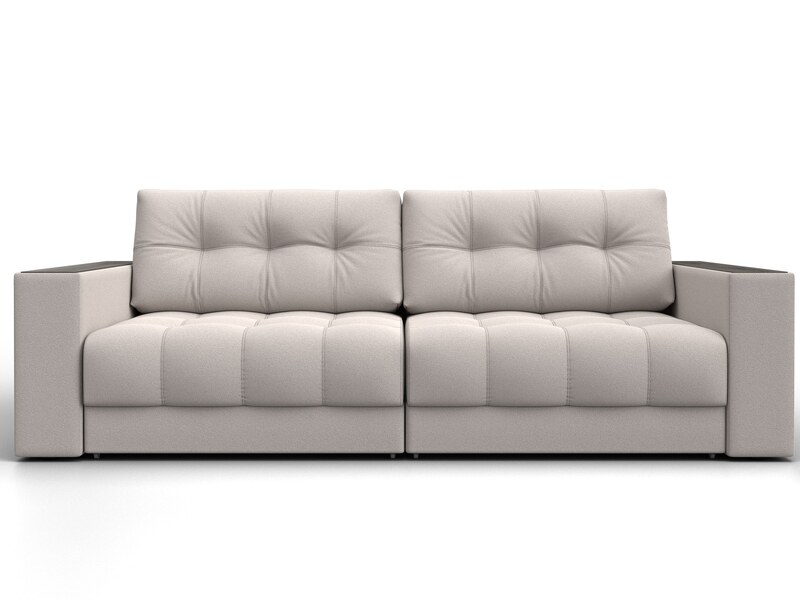 Диван прямой с декором Лига-049 НПБ, Замша, JOLY 05 бежевый