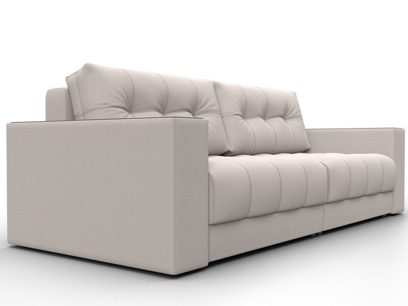 Диван прямой с декором Лига-049 НПБ, Замша, JOLY 05 бежевый