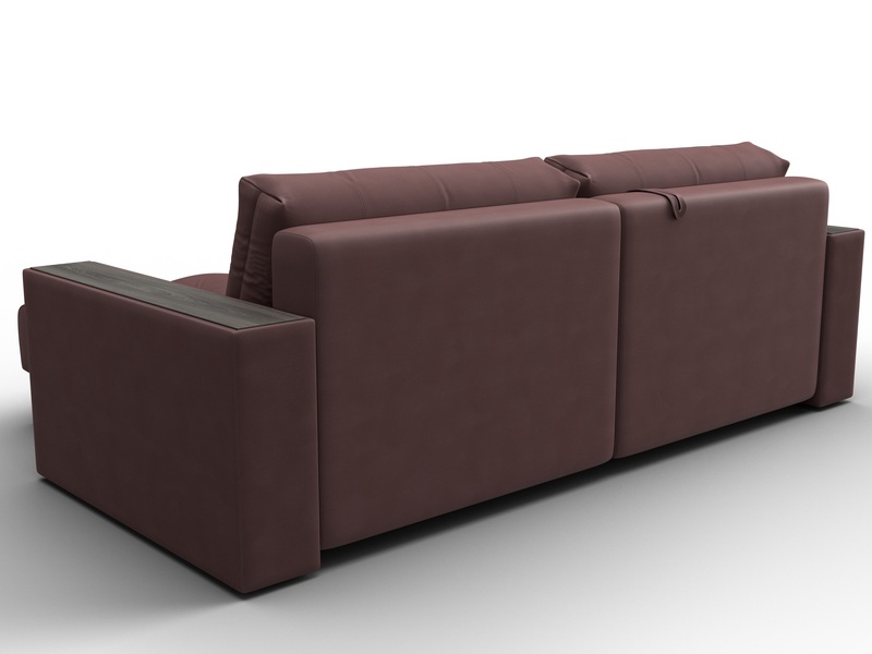 Диван угловой с декором Лига-049 НПБ, Замша, JOLY 09 бордовый