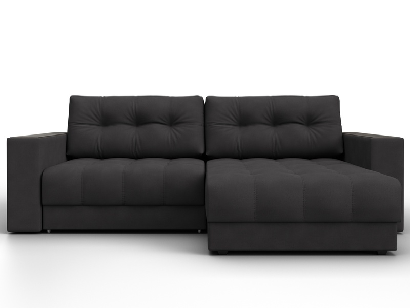 Диван угловой с декором Лига-049 НПБ, Замша, JOLY 08 коричневый