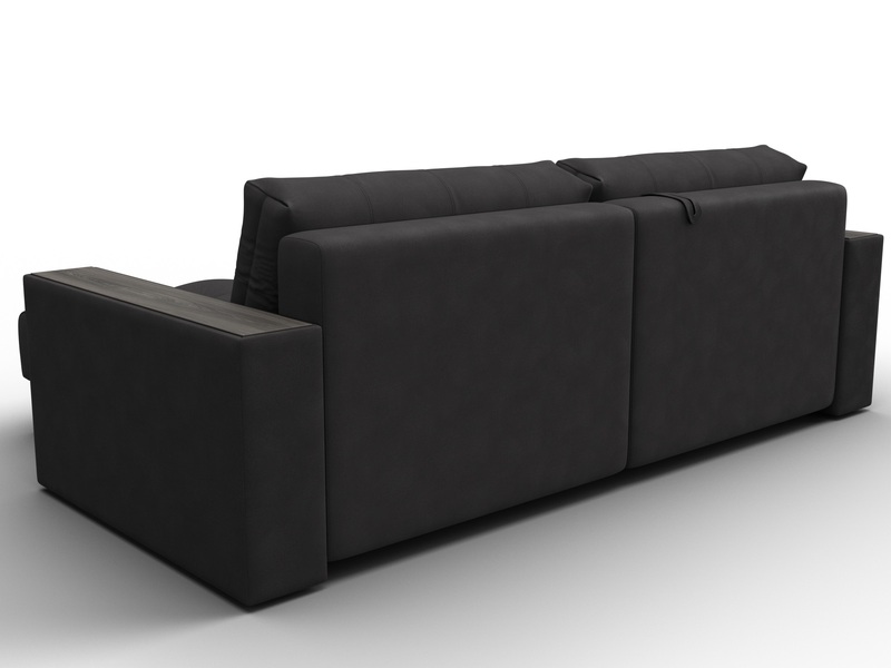 Диван угловой с декором Лига-049 НПБ, Замша, JOLY 08 коричневый