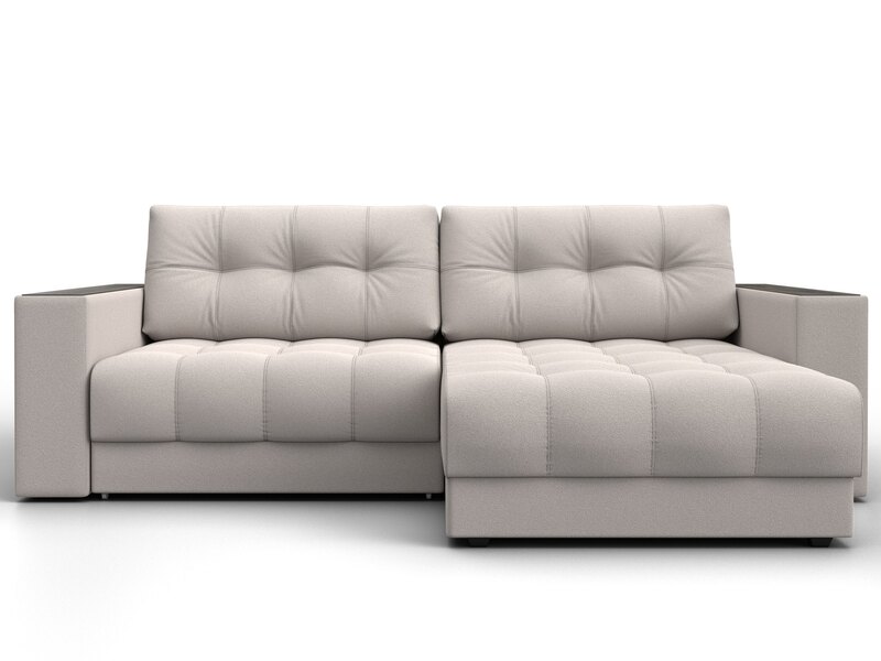 Диван угловой с декором Лига-049 НПБ, Замша, JOLY 05 бежевый