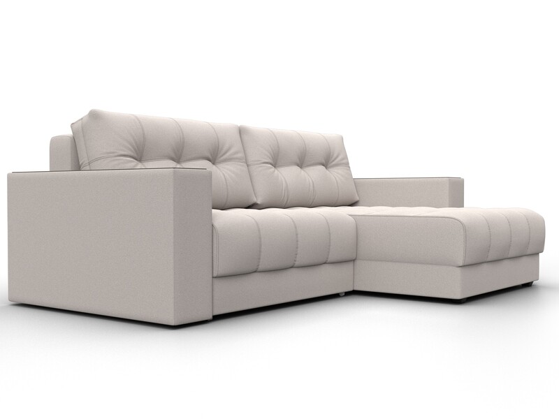 Диван угловой с декором Лига-049 НПБ, Замша, JOLY 05 бежевый