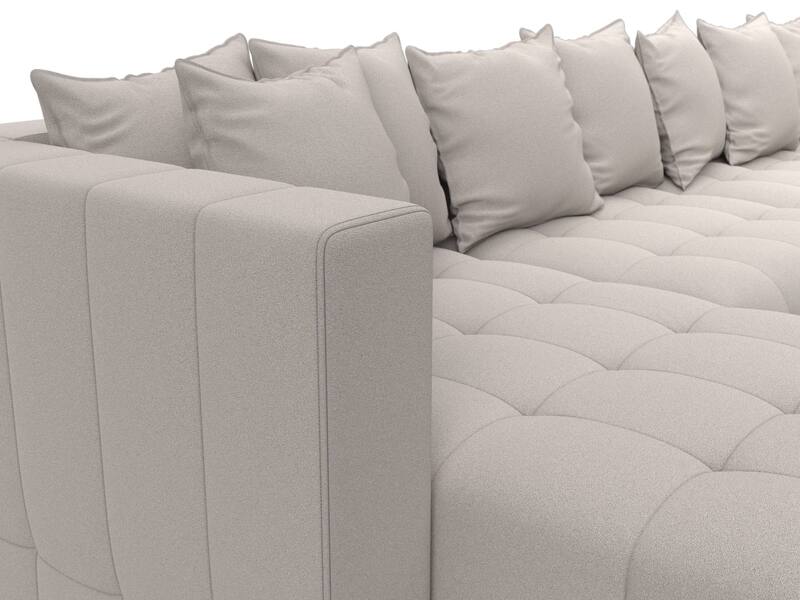 Диван П-образный Лига-052 НПБ МегаЛонг, Замша, JOLY 05 бежевый