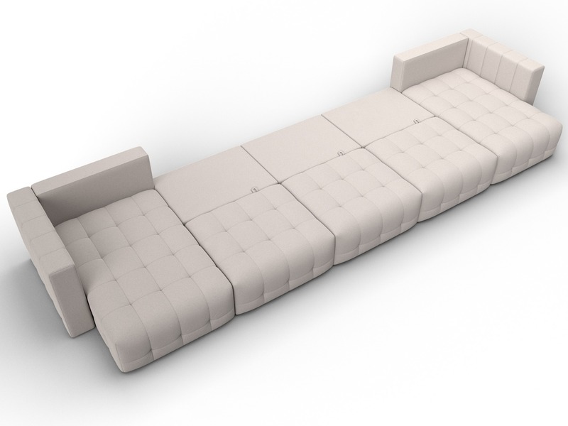 Диван П-образный Лига-052 НПБ МегаЛонг, Замша, JOLY 05 бежевый