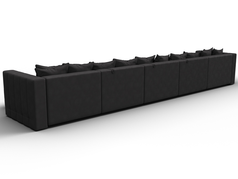 Диван П-образный Лига-052 НПБ МегаЛонг, Замша, JOLY 08 коричневый