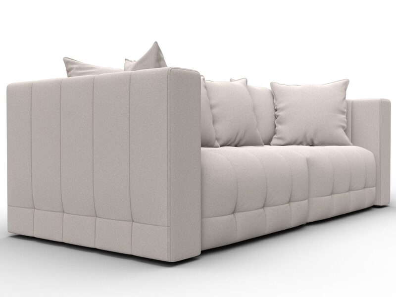 Диван прямой Лига-052 НПБ, Замша, JOLY 05 бежевый