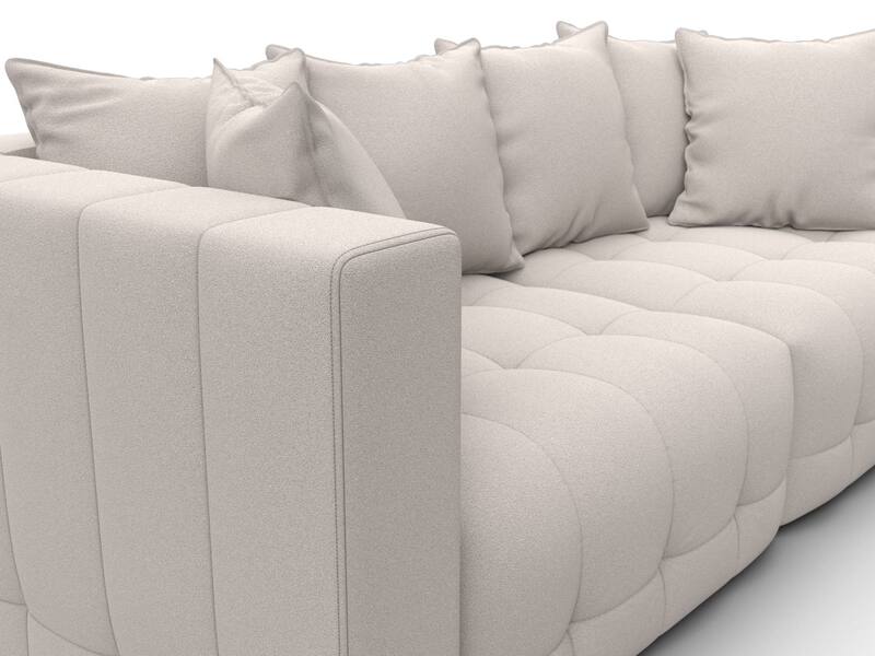 Диван прямой Лига-052 НПБ, Замша, JOLY 05 бежевый