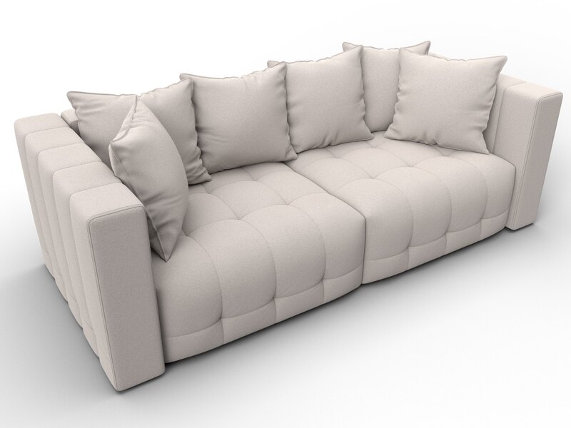 Диван прямой Лига-052 НПБ, Замша, JOLY 05 бежевый