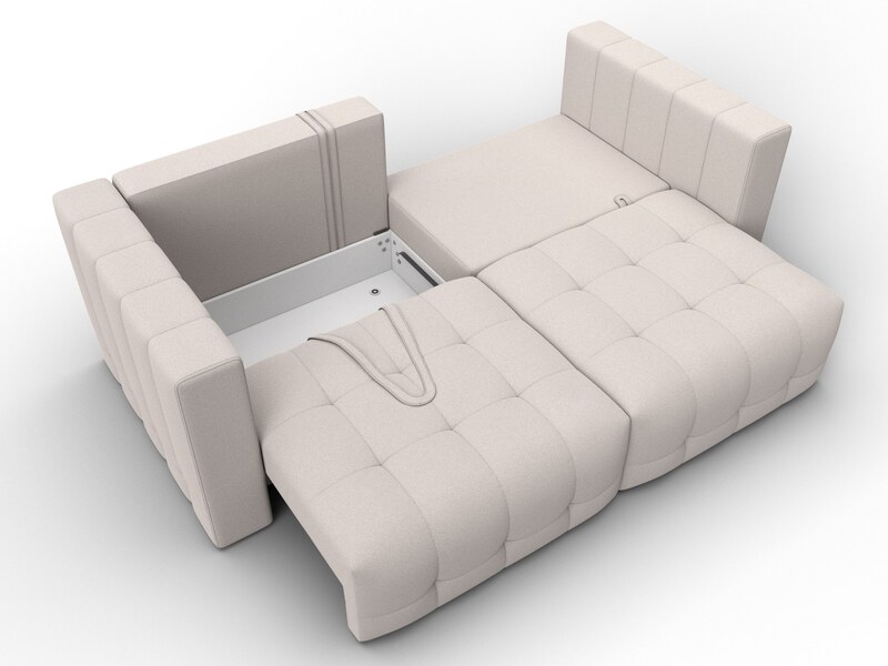 Диван прямой Лига-052 НПБ, Замша, JOLY 05 бежевый