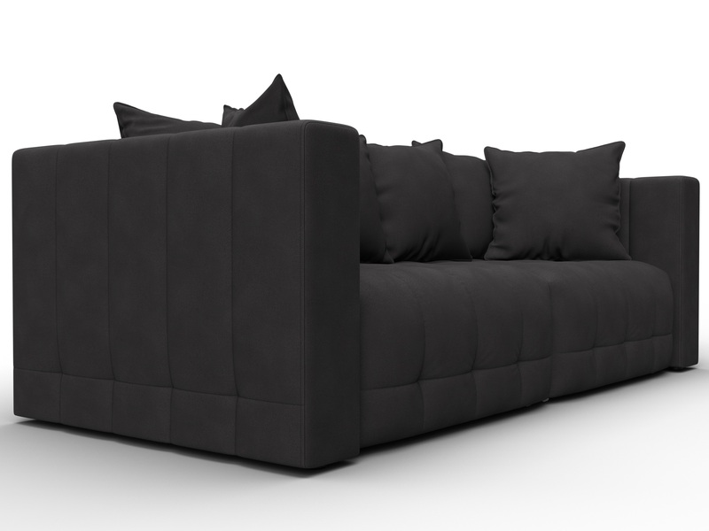 Диван прямой Лига-052 НПБ, Замша, JOLY 08 коричневый