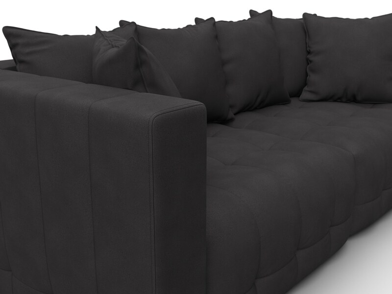 Диван прямой Лига-052 НПБ, Замша, JOLY 08 коричневый