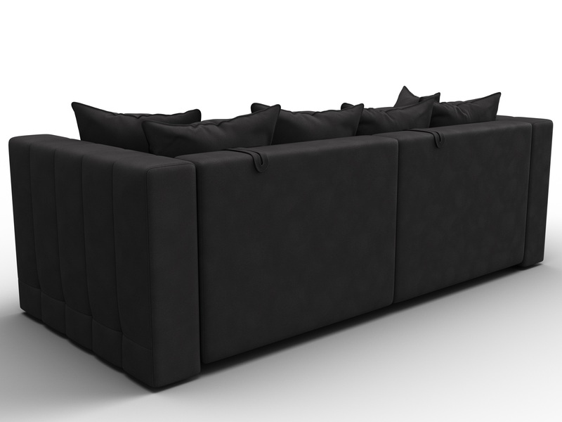 Диван прямой Лига-052 НПБ, Замша, JOLY 08 коричневый