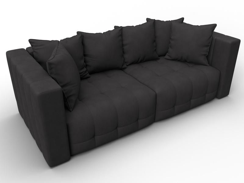 Диван прямой Лига-052 НПБ, Замша, JOLY 08 коричневый