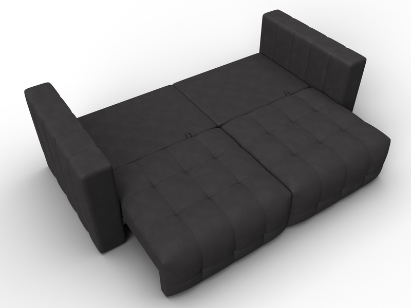 Диван прямой Лига-052 НПБ, Замша, JOLY 08 коричневый