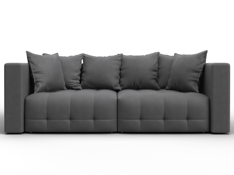 Диван прямой Лига-052 НПБ, Замша, JOLY 13 серый