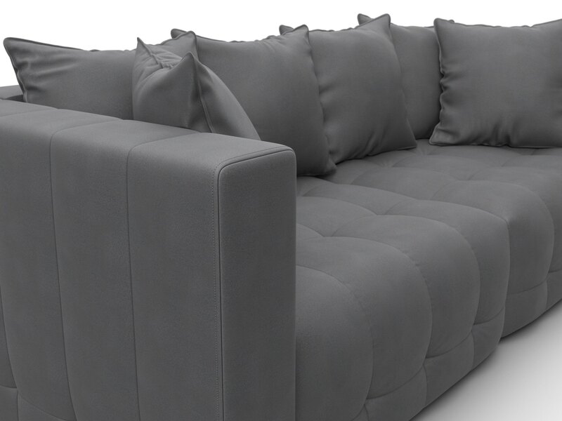 Диван прямой Лига-052 НПБ, Замша, JOLY 13 серый