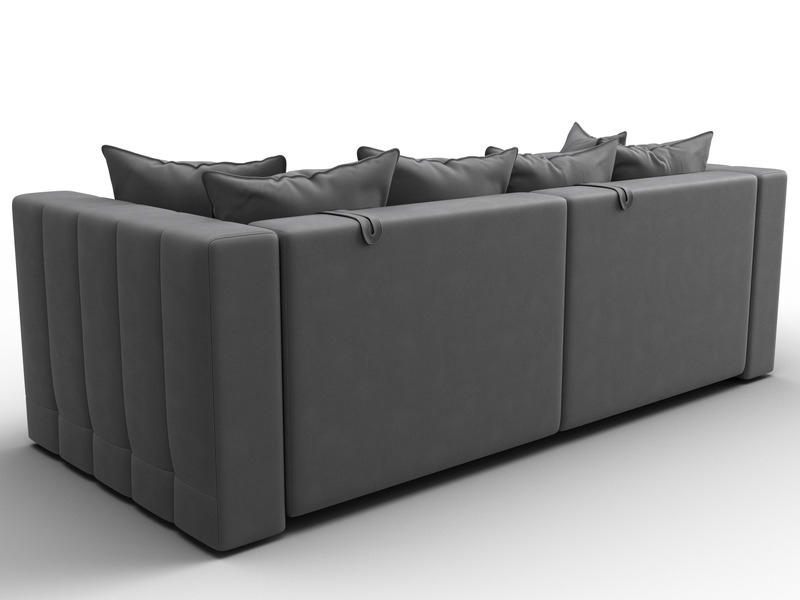 Диван прямой Лига-052 НПБ, Замша, JOLY 13 серый