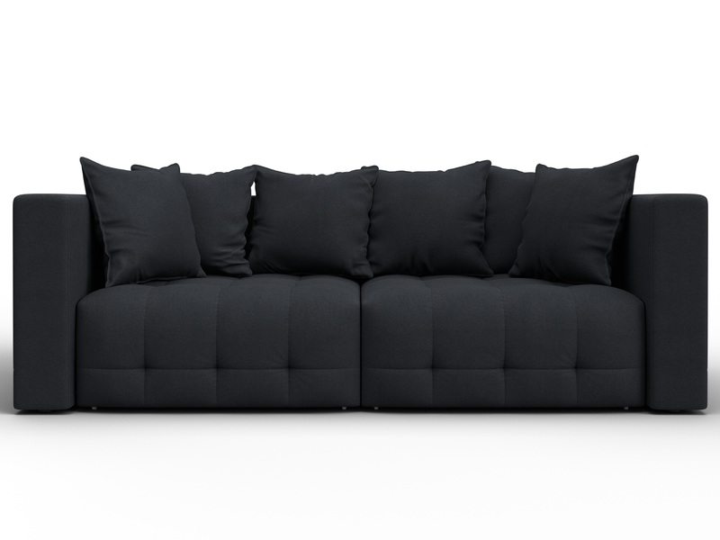 Диван прямой Лига-052 НПБ, Замша, JOLY 16 темно-серый