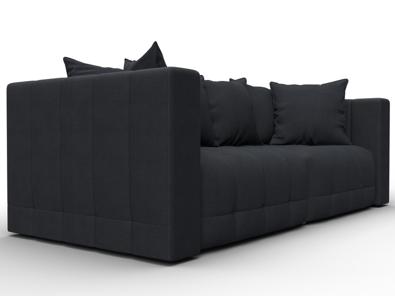 Диван прямой Лига-052 НПБ, Замша, JOLY 16 темно-серый