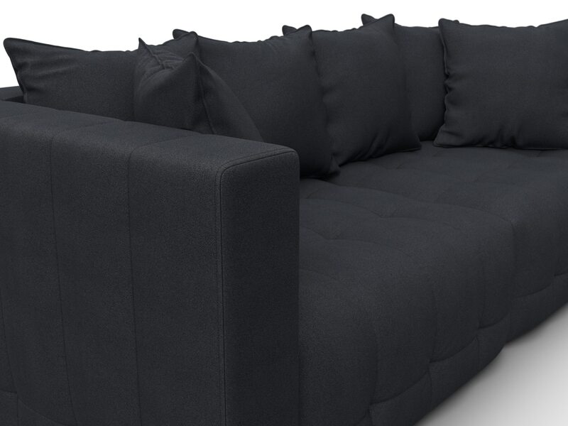 Диван прямой Лига-052 НПБ, Замша, JOLY 16 темно-серый