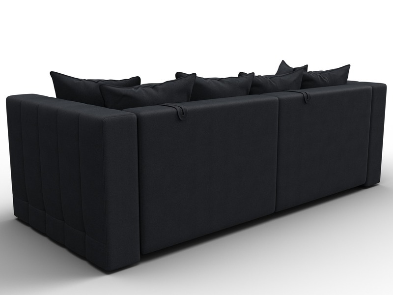 Диван прямой Лига-052 НПБ, Замша, JOLY 16 темно-серый