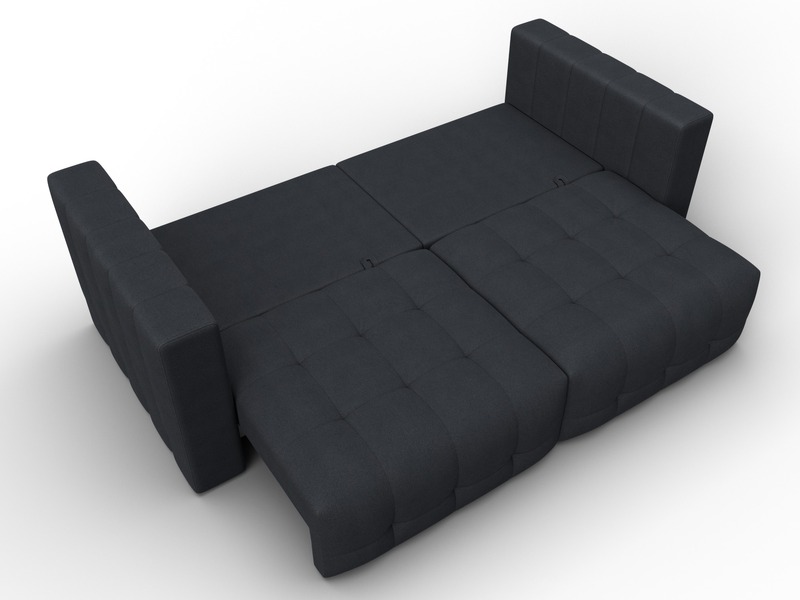 Диван прямой Лига-052 НПБ, Замша, JOLY 16 темно-серый