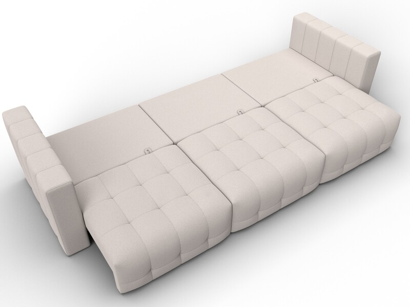 Диван прямой Лига-052 НПБ Лонг, Замша, JOLY 05 бежевый