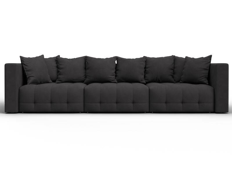 Диван прямой Лига-052 НПБ Лонг, Замша, JOLY 08 коричневый