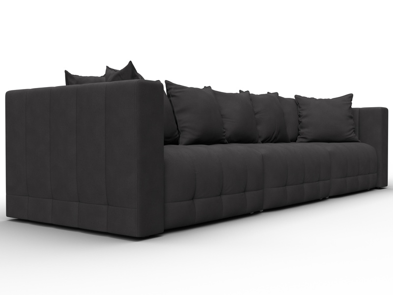 Диван прямой Лига-052 НПБ Лонг, Замша, JOLY 08 коричневый