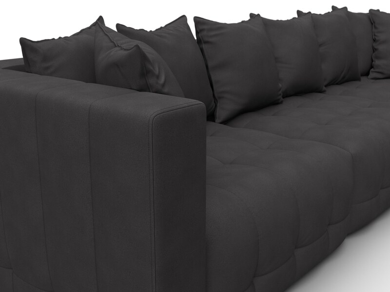 Диван прямой Лига-052 НПБ Лонг, Замша, JOLY 08 коричневый