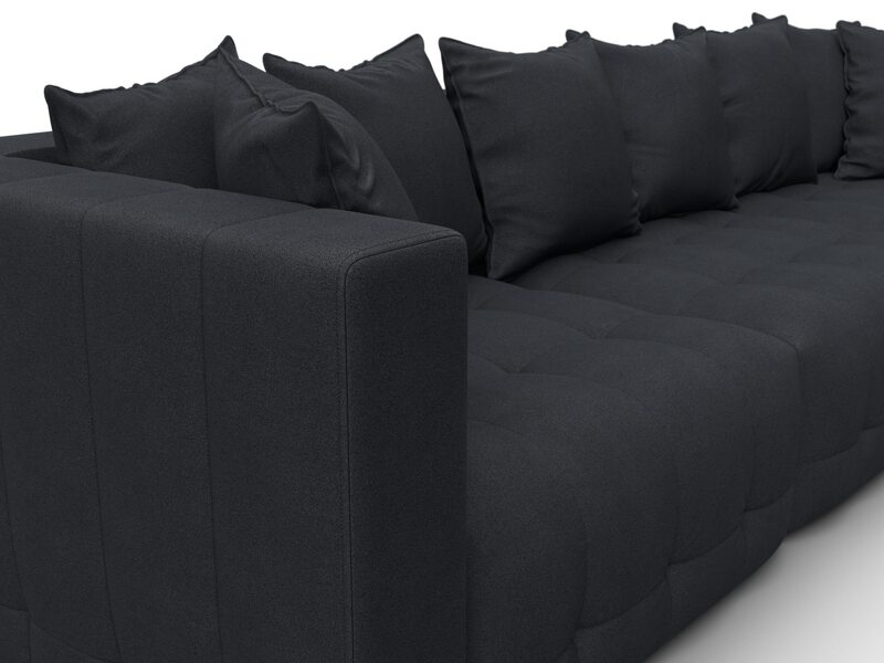 Диван прямой Лига-052 НПБ Лонг, Замша, JOLY 16 темно-серый