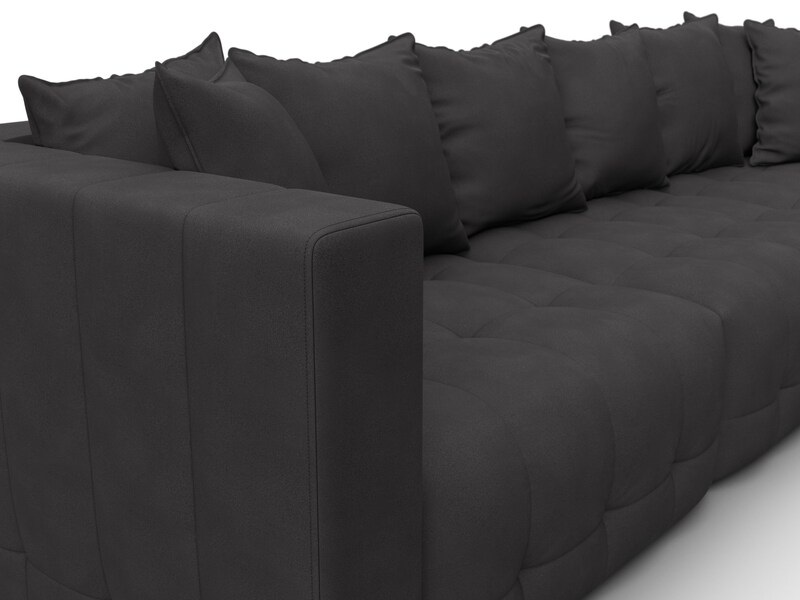 Диван угловой Лига-052 НПБ Лонг угол универсальный, Замша, JOLY 08 коричневый