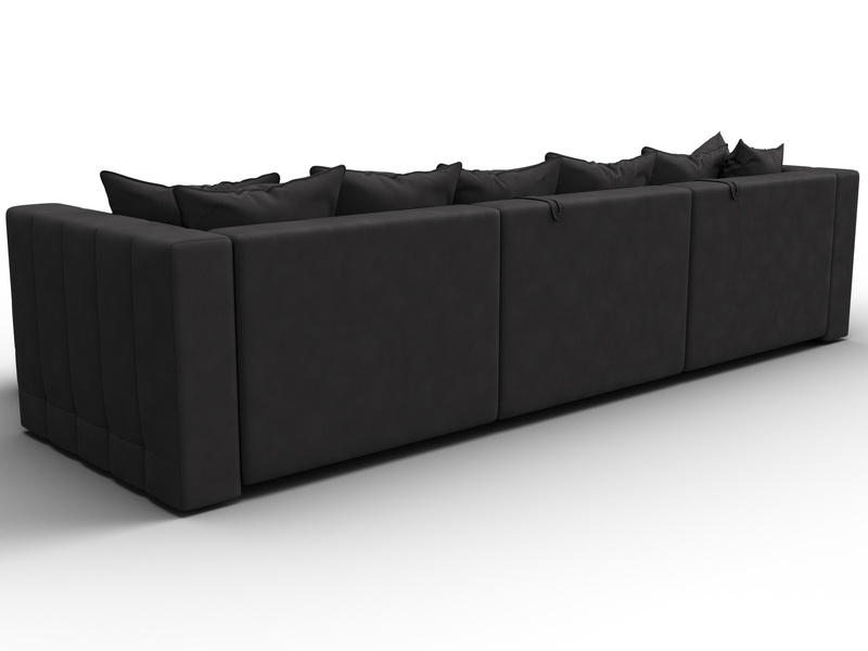 Диван угловой Лига-052 НПБ Лонг угол универсальный, Замша, JOLY 08 коричневый