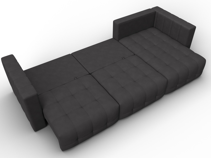 Диван угловой Лига-052 НПБ Лонг угол универсальный, Замша, JOLY 08 коричневый