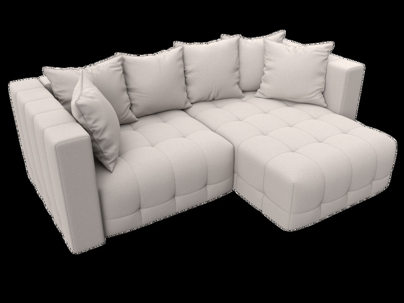 Диван угловой Лига-052 НПБ угол универсальный, Замша, JOLY 05 бежевый