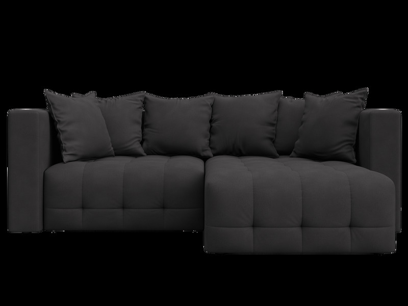 Диван угловой Лига-052 НПБ угол универсальный, Замша, JOLY 08 коричневый