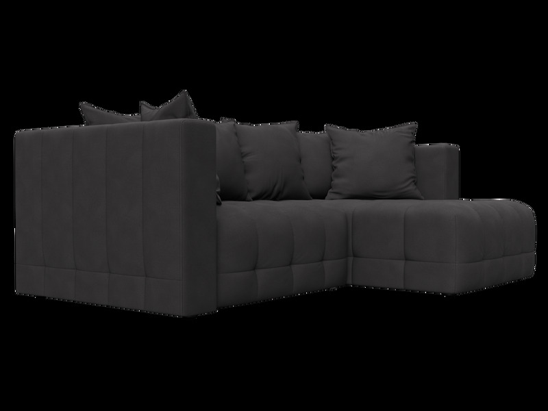 Диван угловой Лига-052 НПБ угол универсальный, Замша, JOLY 08 коричневый