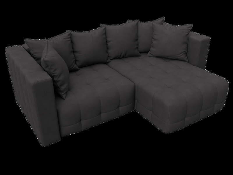 Диван угловой Лига-052 НПБ угол универсальный, Замша, JOLY 08 коричневый