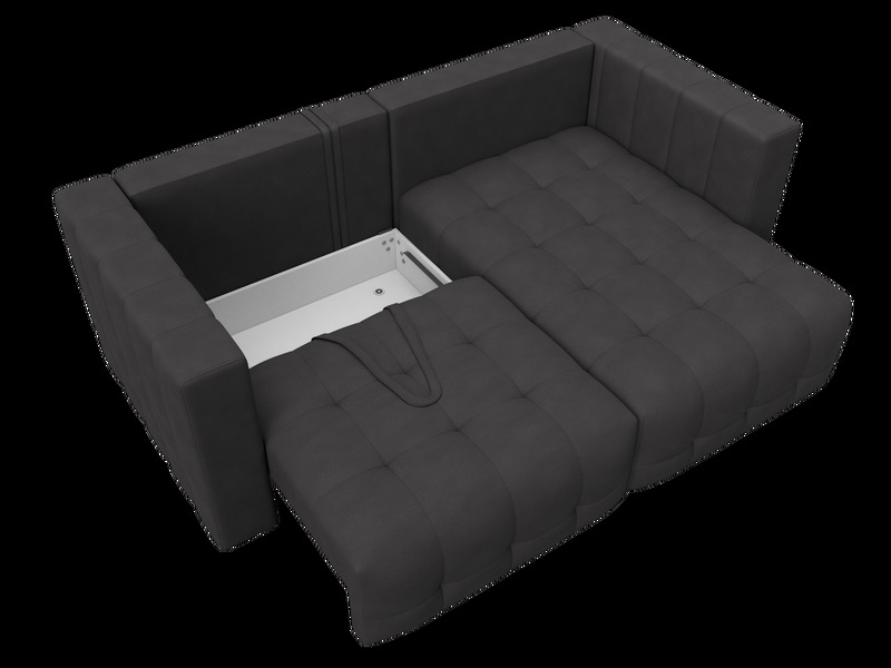 Диван угловой Лига-052 НПБ угол универсальный, Замша, JOLY 08 коричневый