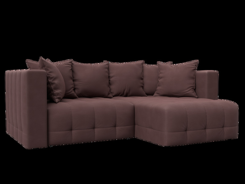 Диван угловой Лига-052 НПБ угол универсальный, Замша, JOLY 09 бордовый