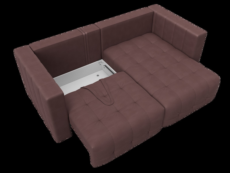 Диван угловой Лига-052 НПБ угол универсальный, Замша, JOLY 09 бордовый