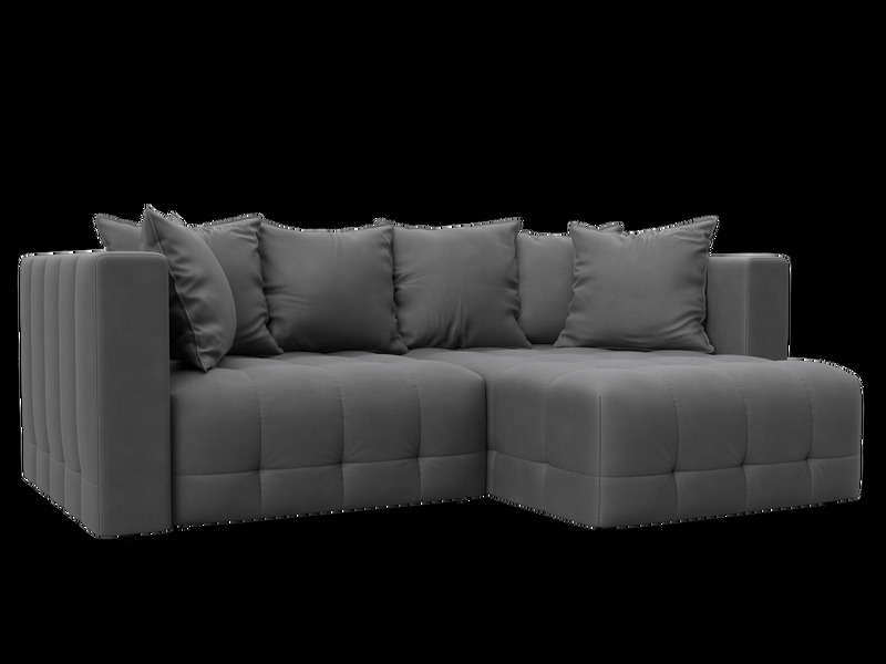 Диван угловой Лига-052 НПБ угол универсальный, Замша, JOLY 13 серый