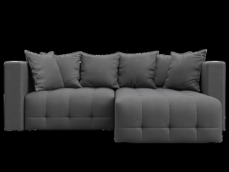 Диван угловой Лига-052 НПБ угол универсальный, Замша, JOLY 13 серый