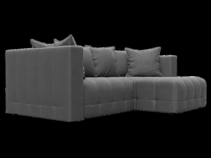 Диван угловой Лига-052 НПБ угол универсальный, Замша, JOLY 13 серый