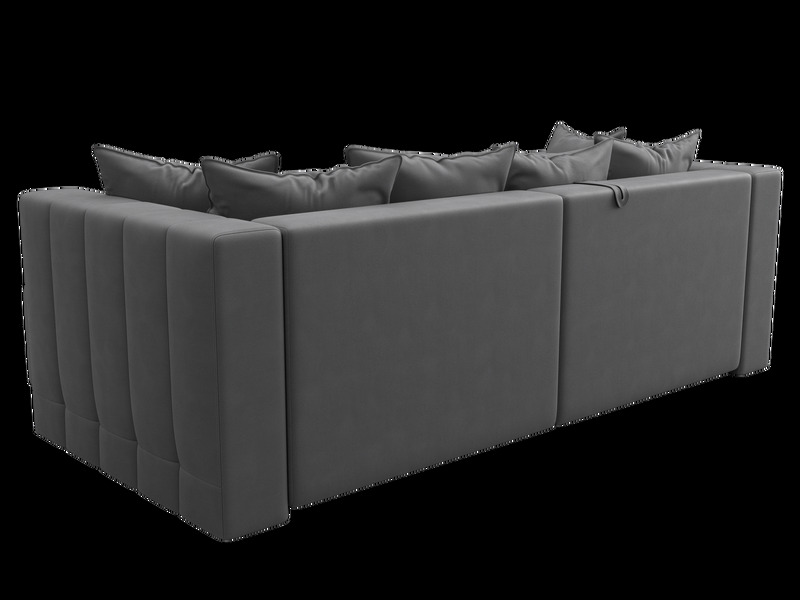 Диван угловой Лига-052 НПБ угол универсальный, Замша, JOLY 13 серый