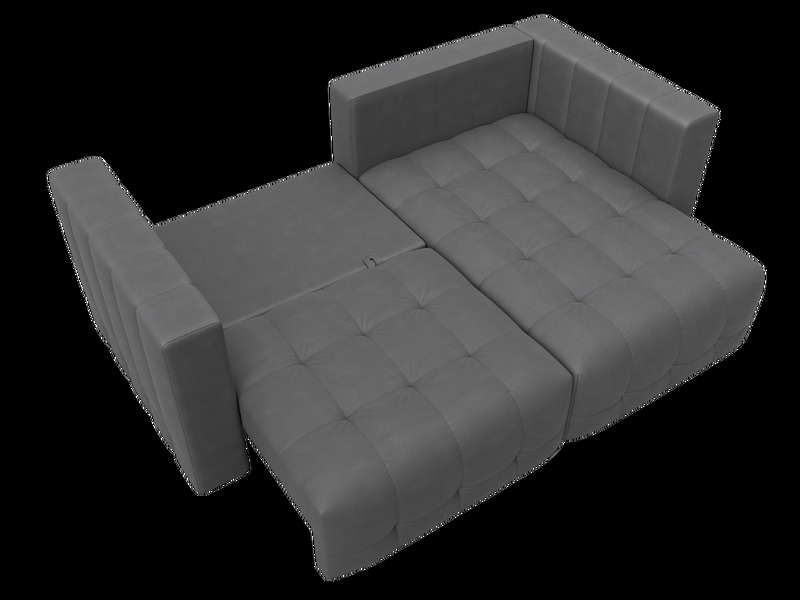 Диван угловой Лига-052 НПБ угол универсальный, Замша, JOLY 13 серый