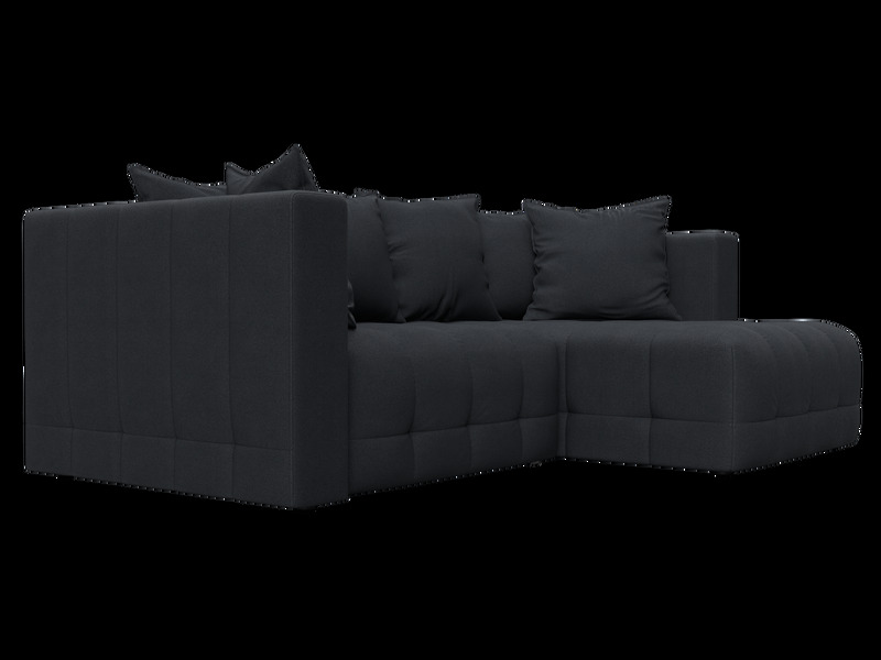 Диван угловой Лига-052 НПБ угол универсальный, Замша, JOLY 16 темно-серый