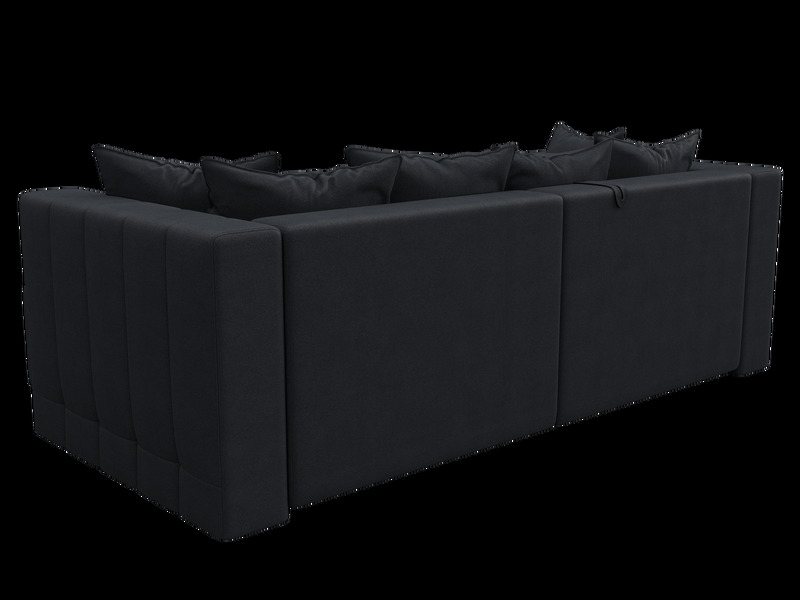 Диван угловой Лига-052 НПБ угол универсальный, Замша, JOLY 16 темно-серый